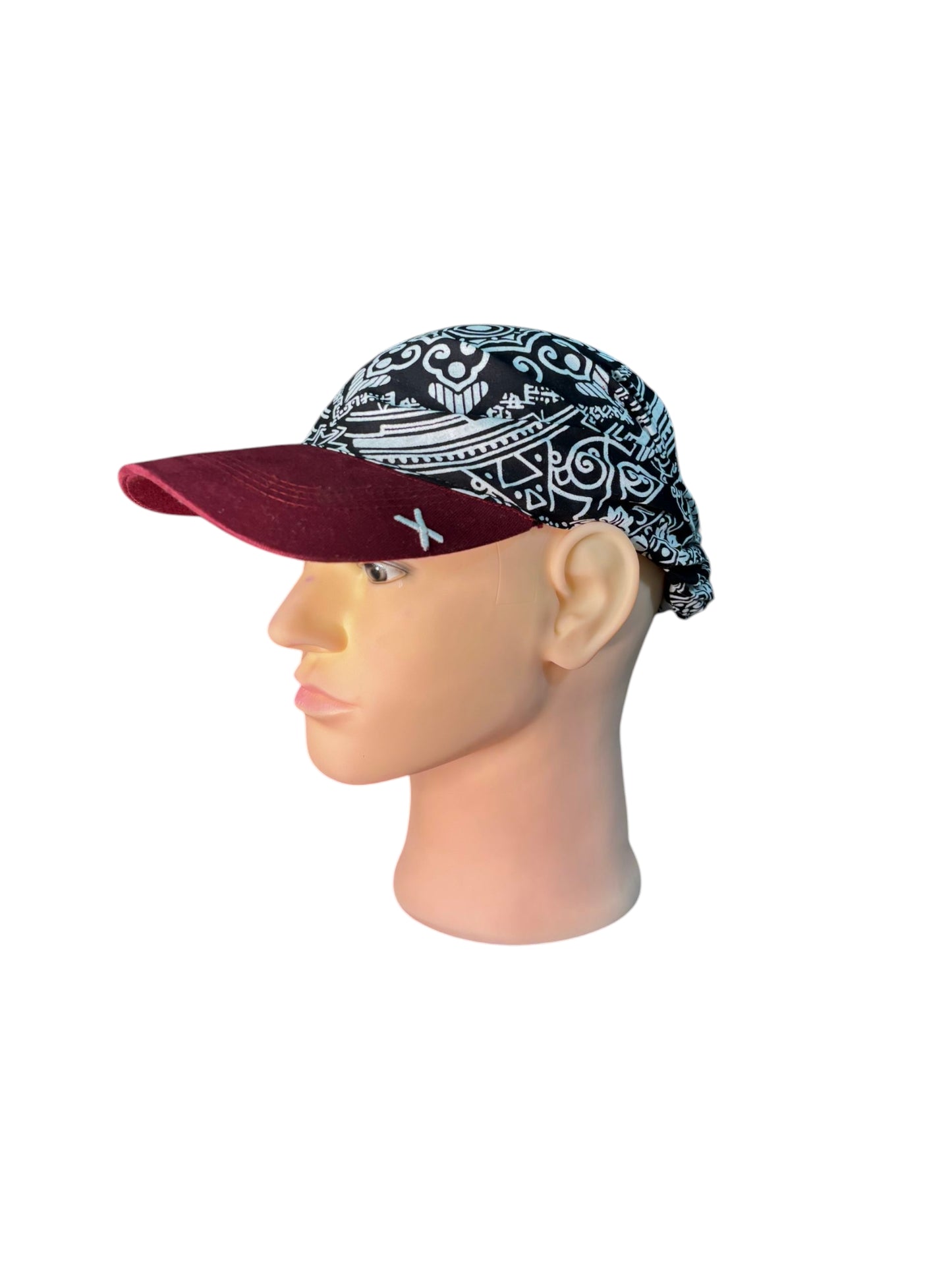 Brimknot - Maroon/Skull Black